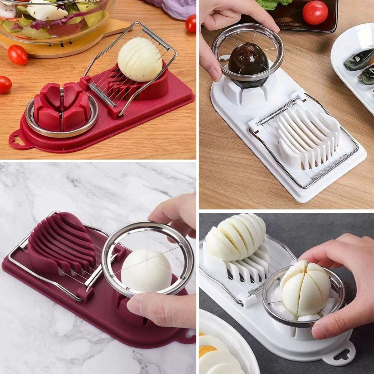 miorashop® Çok Fonksiyonlu Eşit Yumurta ,Meyve Dilimleyici Kesici Aparat