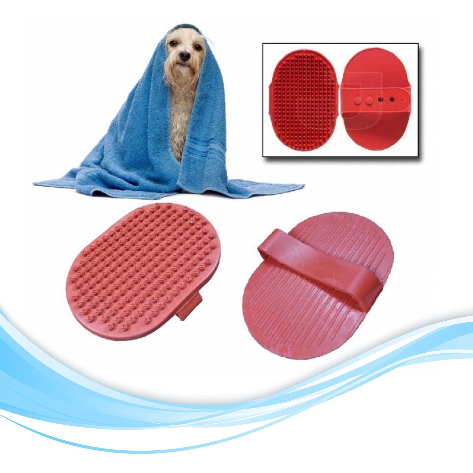 miorashop® Ergonomik Masajlı Evcil Hayvan Kedi Köpek Yıkama Fırçası Aparatı