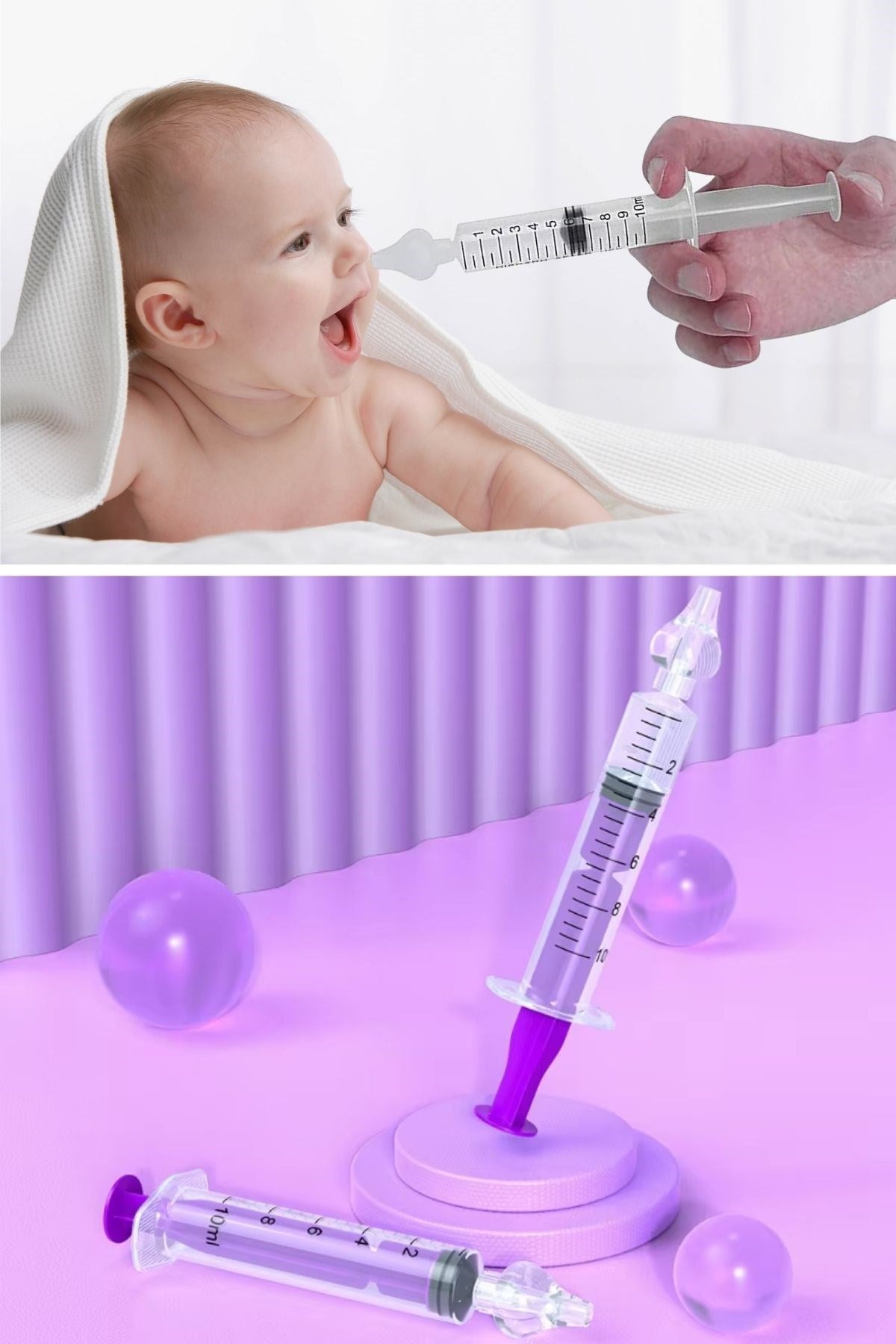 miorashop® Yeniden Kullanılabilir, Manuel Burun Temizleyici 10ml Kapasiteli Burun Açıcı Şırınga