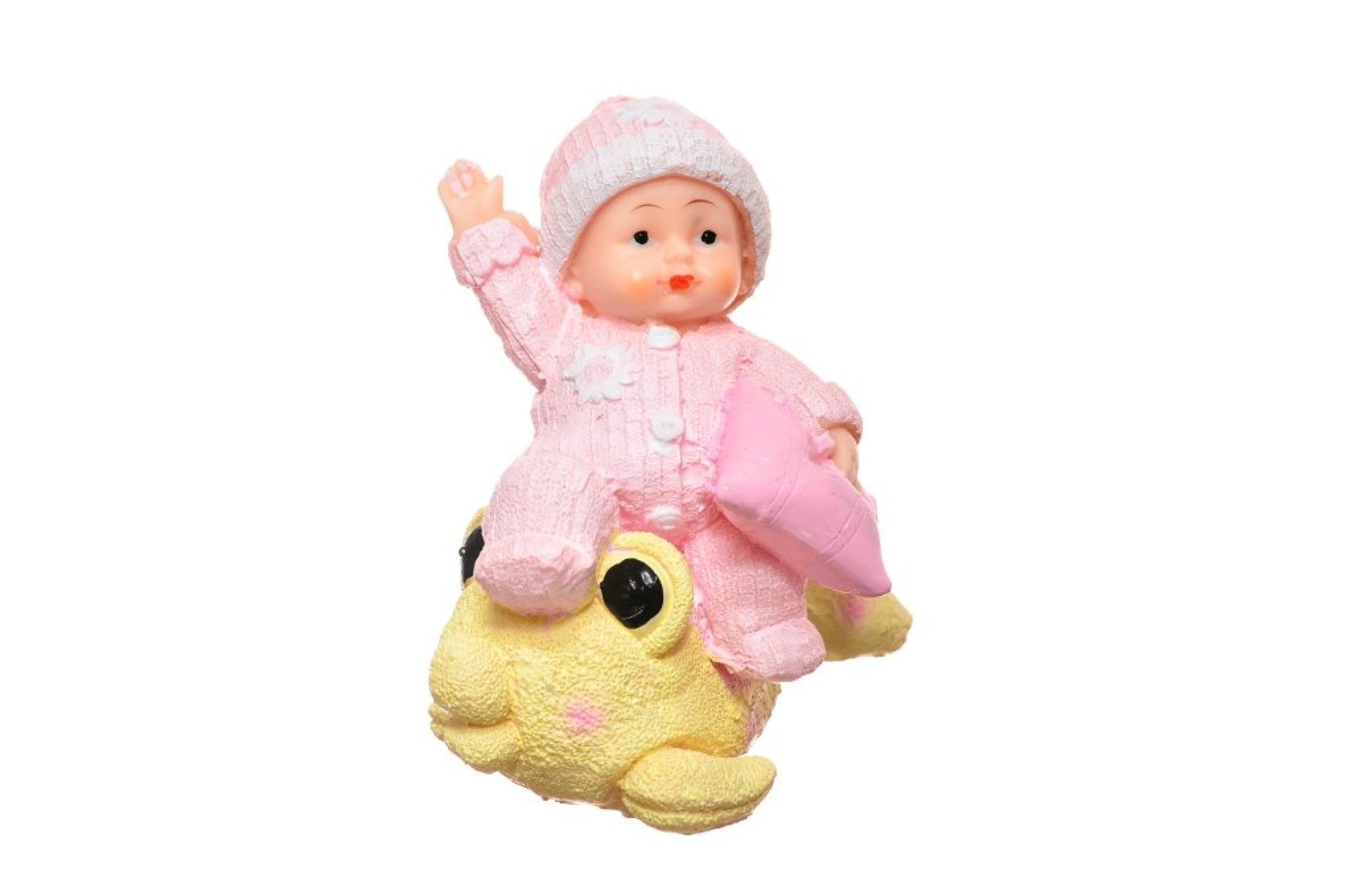 miorashop® Decotown Hediyelik Sevimli Pembe Bebek Biblo Polyester Süs Eşyası