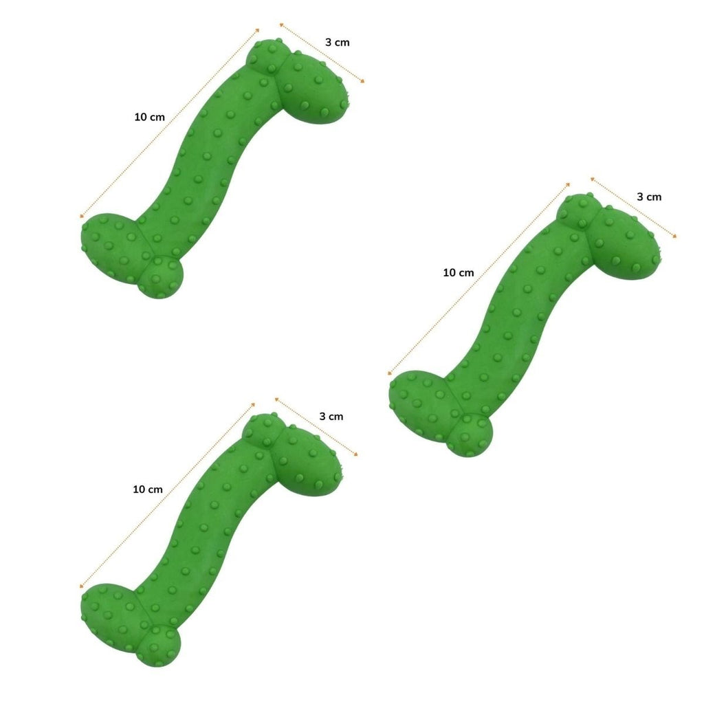 miorashop® Tiny Kemik Oyuncağı Tırtıklı Yüzey Küçük Kemik Plastik Köpek Oyuncağı
