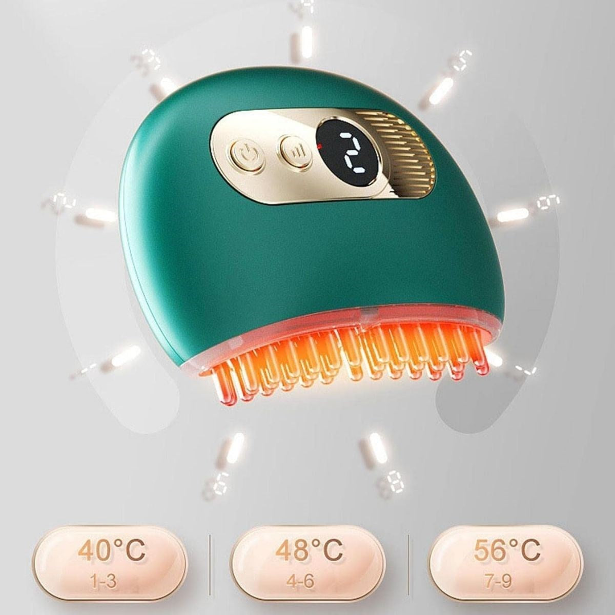 miorashop® 1 Adet Akıllı Elektrik Akımlı EMS Titreşimli Masaj Tarağı Kademeli Yüz Masaj Aleti Aparatı