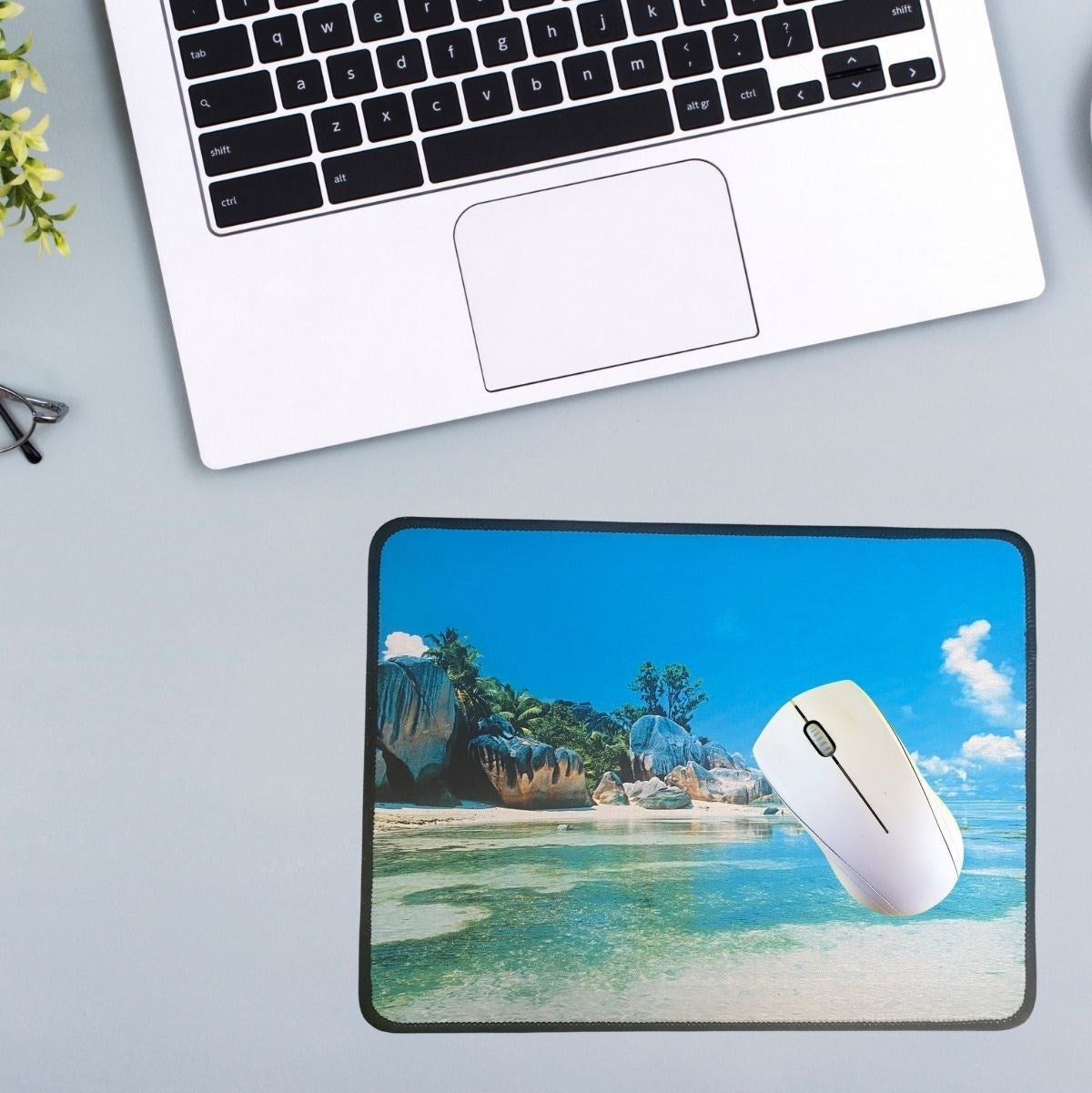 miorashop® 25x32 cm Küçük Boy Mouse Pad Manzara Ada