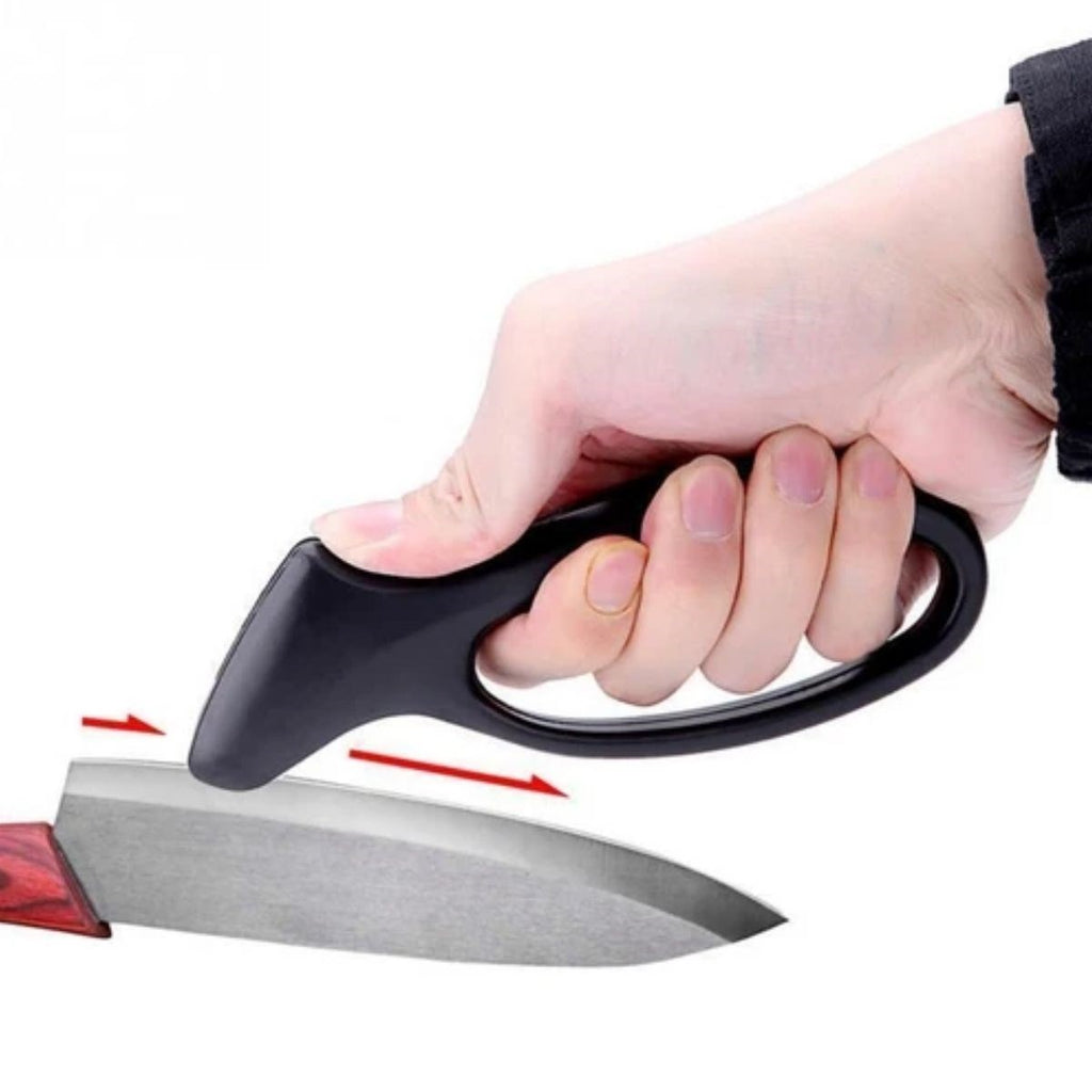 miorashop® Kolay Tutuş Saplı Paslanmaz Çelik Manuel Bıçak Bileme Aleti