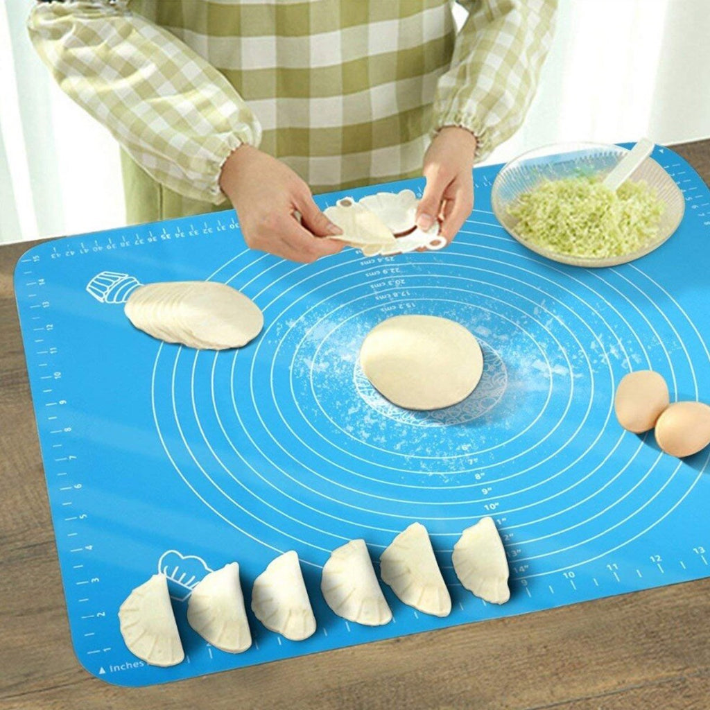 miorashop® 40*50 cm Silikon Ölçekli Kullanımı Kolay Hamur Açma Matı Ekmek Mantı Makarna Hamuru Yoğurma