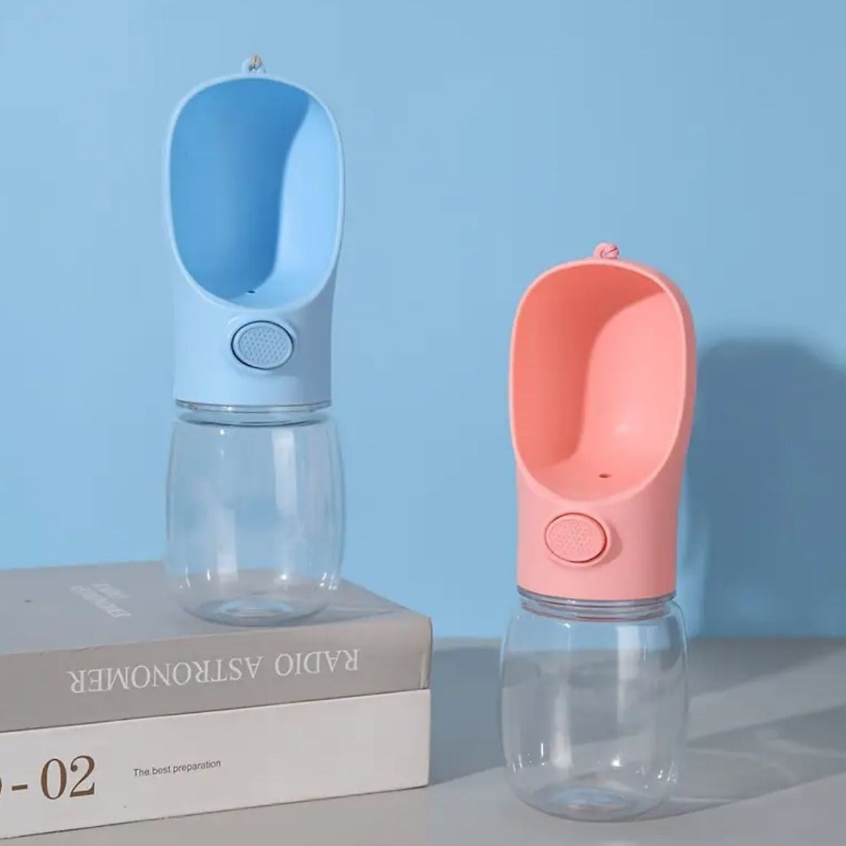 miorashop® Taşınabilir Butonlu 350 ml Evcil Hayvan Suluğu