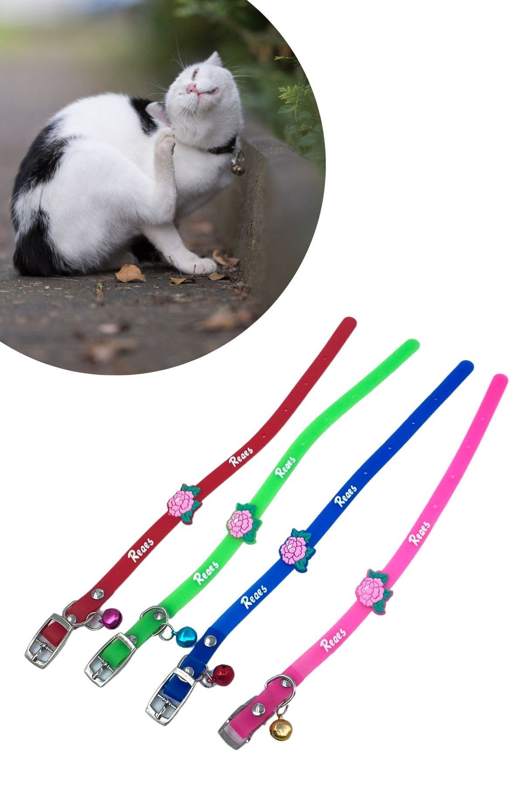 miorashop® Çıngıraklı Zilli Sevimli Renkli Slikon Kedi Köpek Boyun Tasması