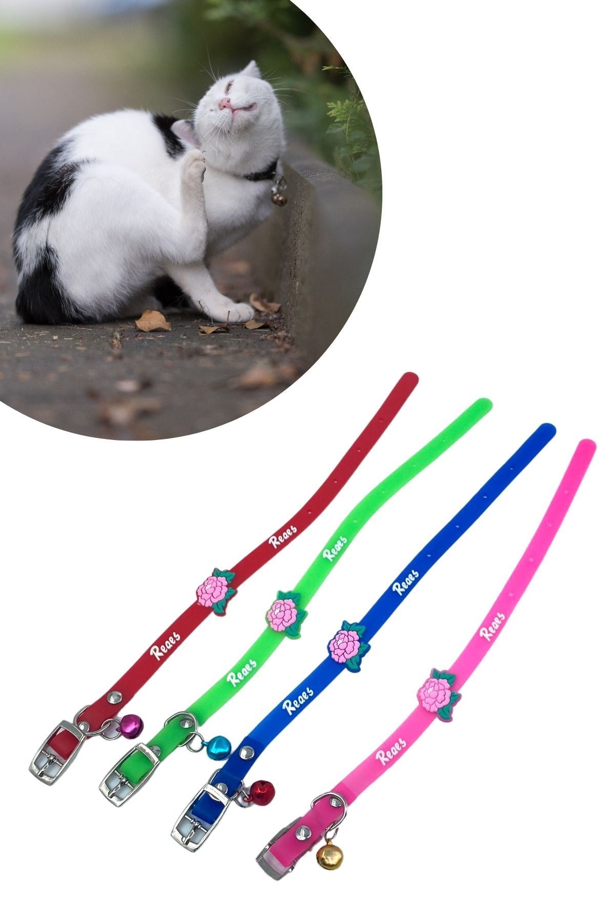 miorashop® Çıngıraklı Zilli Sevimli Renkli Slikon Kedi Köpek Boyun Tasması