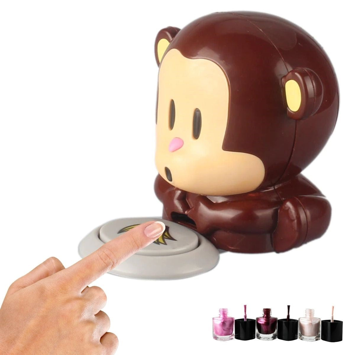miorashop® Maymun Figürlü Hava Üfleyen Pratik  Kolay Hızlı Oje Kurutucu