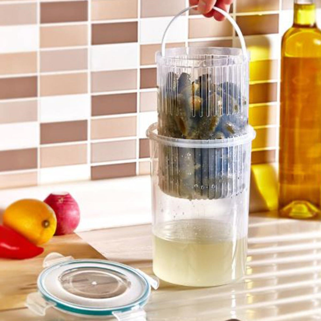 miorashop® Zeytin Turşu Sebze Yıkama Kutusu Klipsli Kapaklı Saklama Kabı