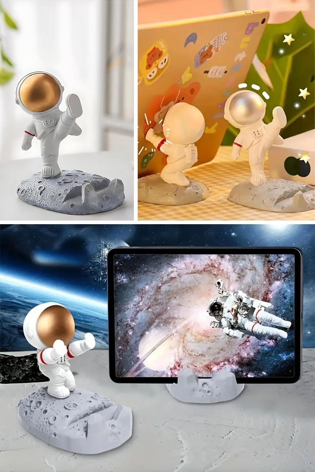 miorashop® Mini Astronot Model Telefon ve Tablet Tutucu Standı