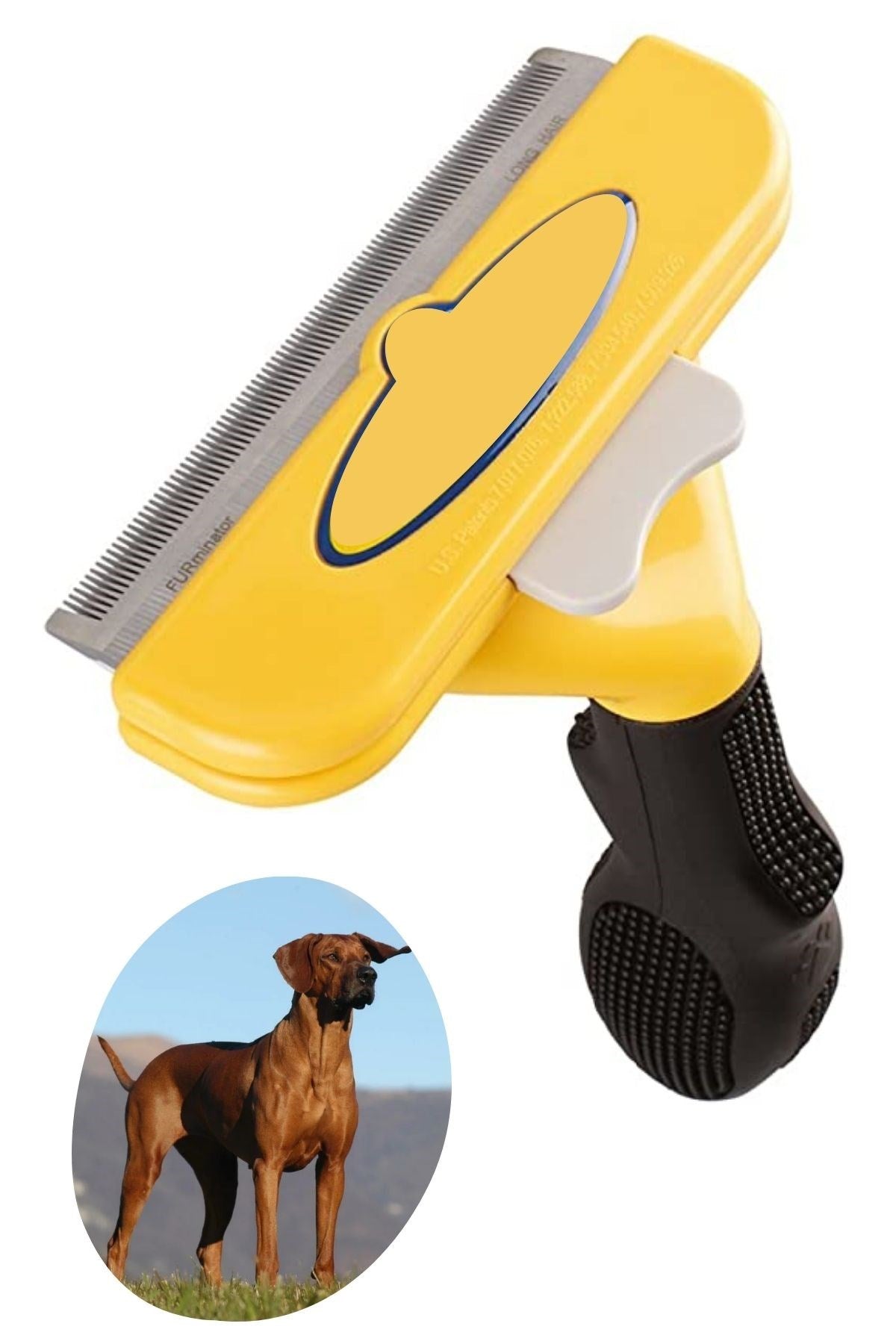 miorashop® Kedi ve Köpekler İçin Kısa Tüylü Köpek Tarağı Tüy Toplayıcı Tarak Large