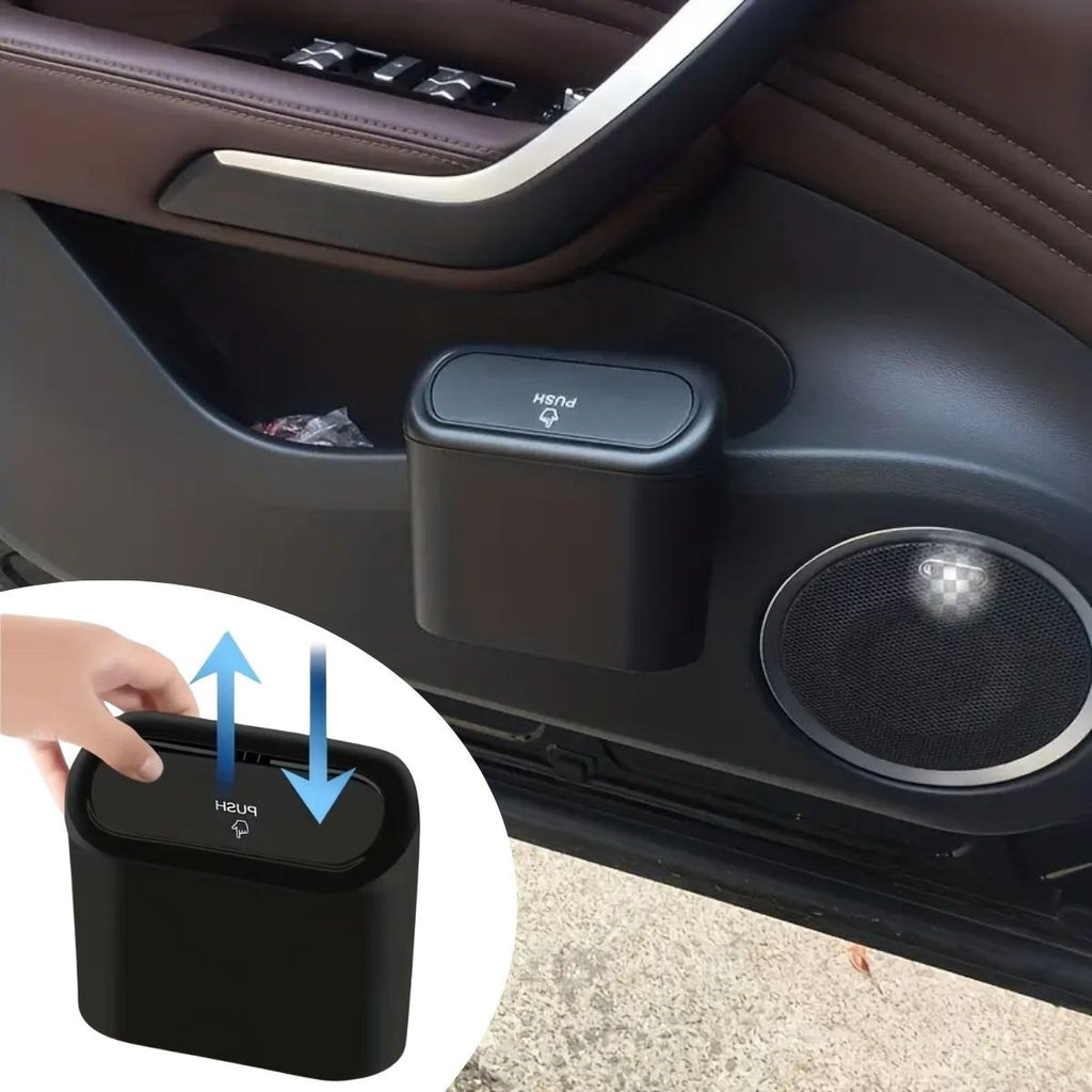 miorashop® Araç İçi Takılarak Sabitlenebilen Mini Kapaklı Çöp Kovası