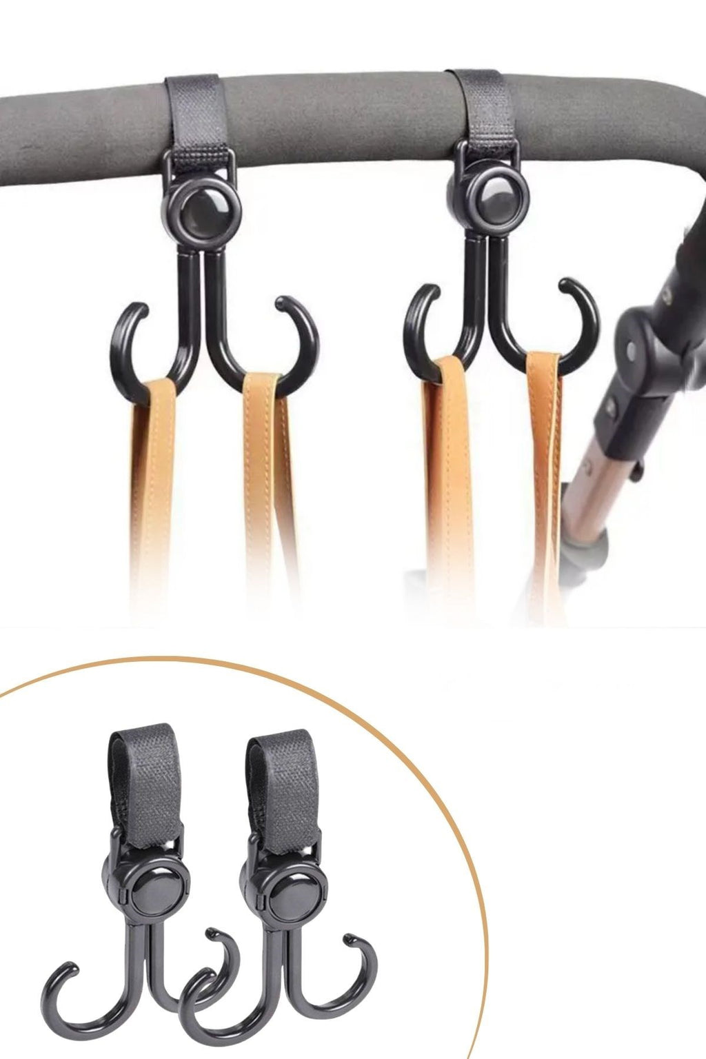 miorashop® 2'li Bebek Arabası, Motor, Bisiklet Eşya Taşıma Aparatı Plastik Kanca