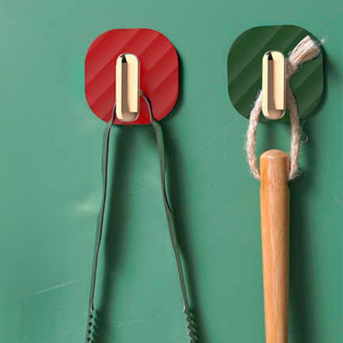 miorashop® 2li Yapışkanlı Retro Askılık Dolap Kapak Kulpu Yeşil