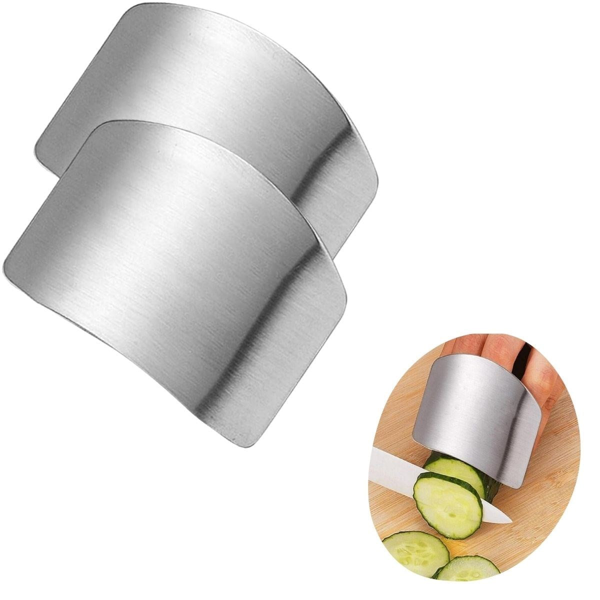 miorashop® 2li Metal Parmak Koruyucu Hızlı ve Güvenli Kesme Paslanmaz Çelik Koruyucu Aparat