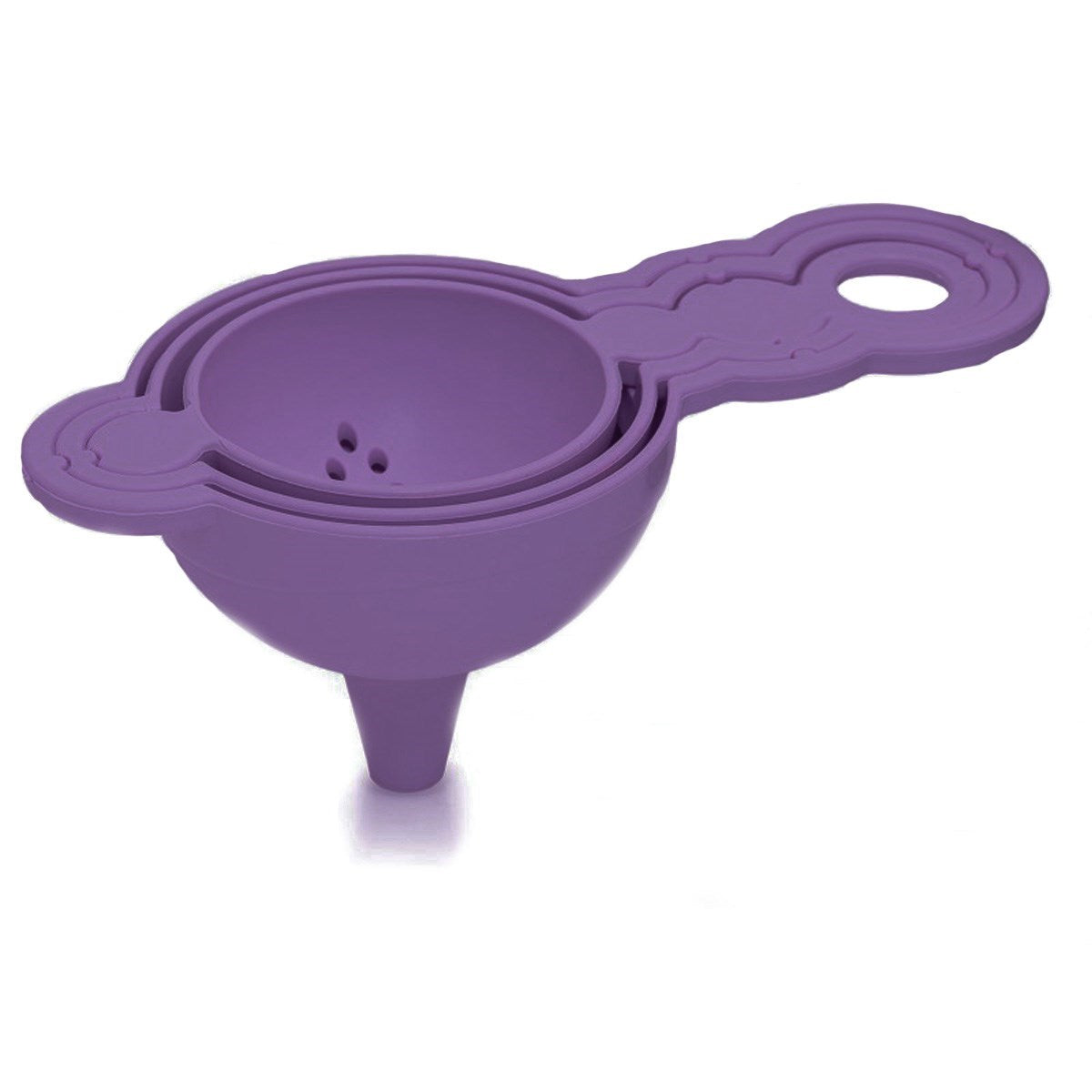 miorashop® Pratik Yumurta Süzgeci Mini Süzgeç Huni Seti Hepsi Bir Arada
