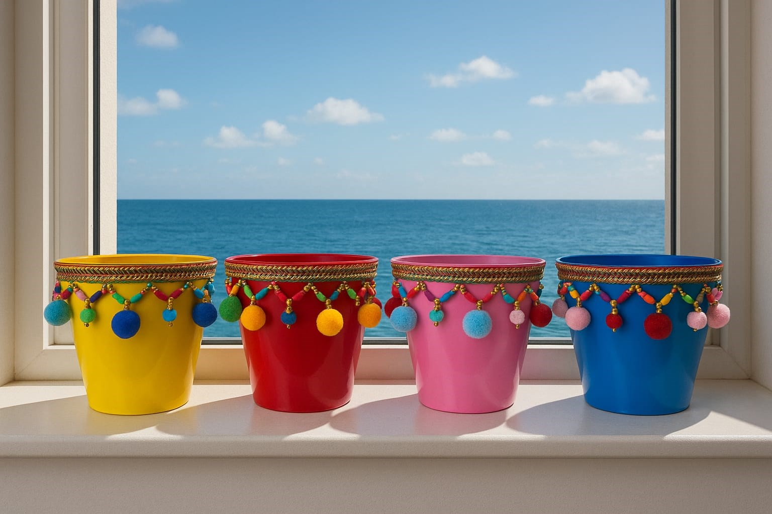 NF Dekoratif Saksı Akdeniz Tekli KIRMIZI Tekli fiyatı