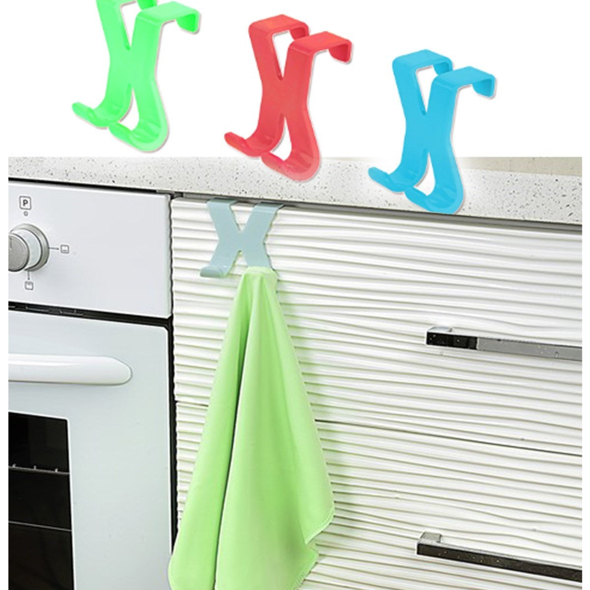 miorashop® Hang it Pratik Kolay Taşımabilir Havlupan 2 Kancalı Banyo Askısı