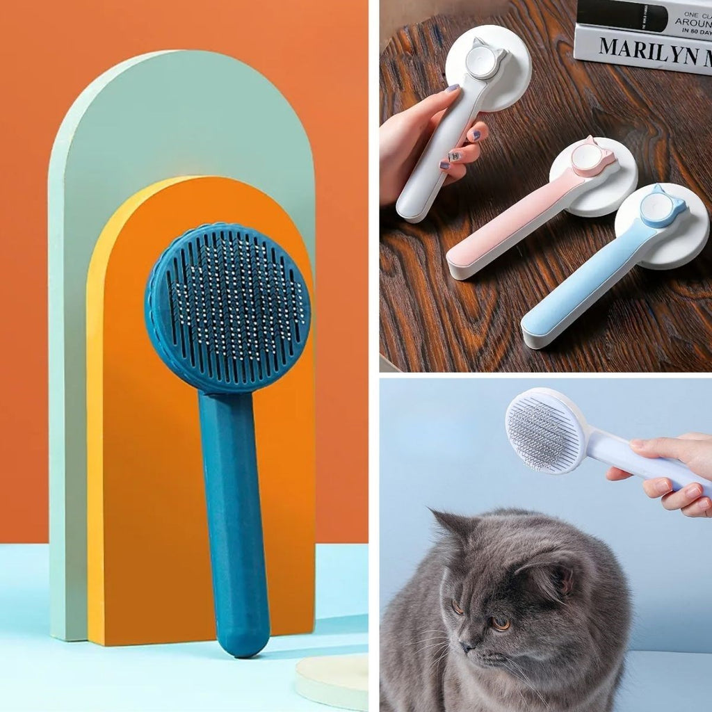 miorashop® Basmalı Kedi Köpek Tüy Toparlayıcı Masaj Etkili Pet Fırçası