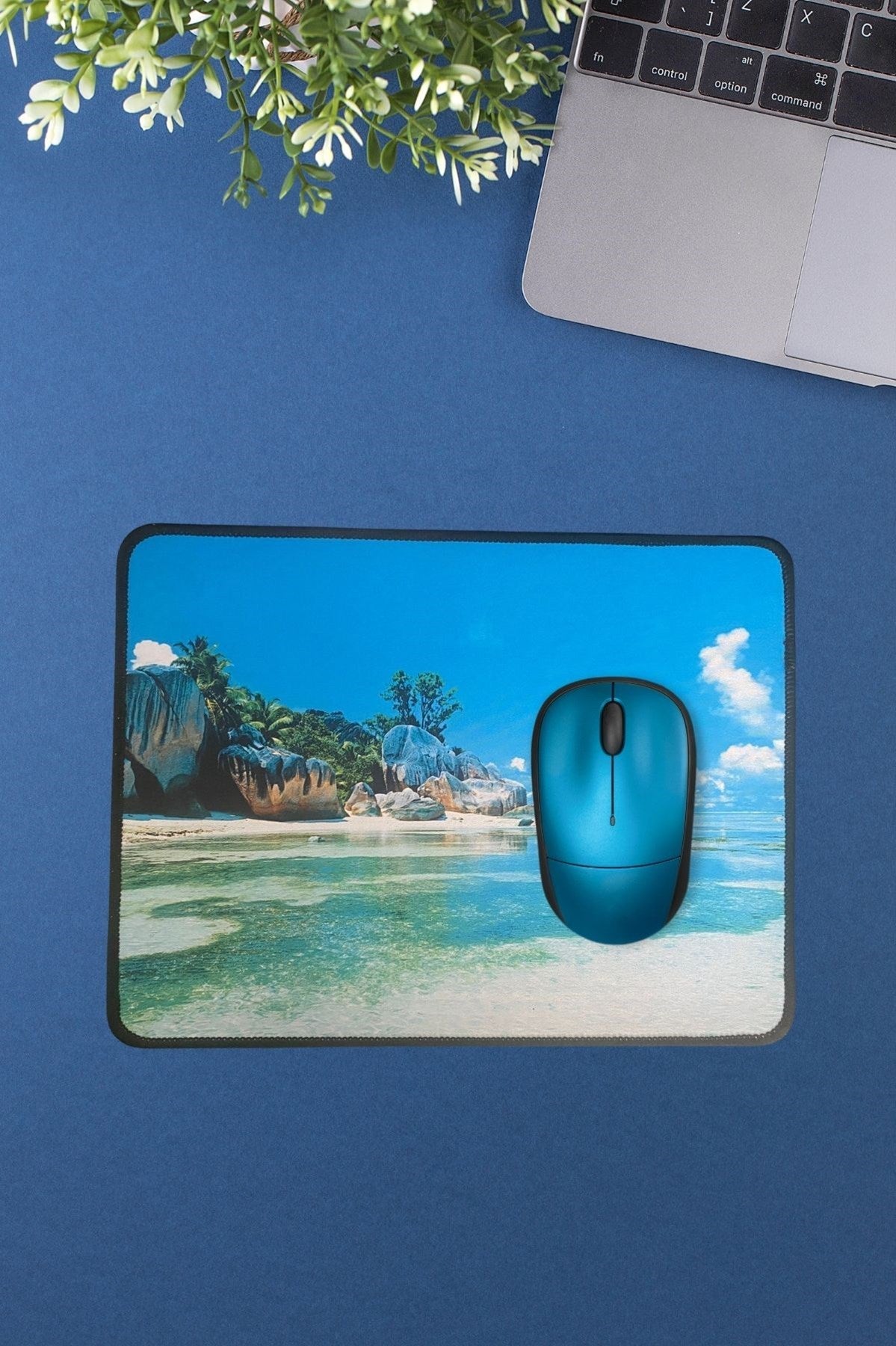 miorashop® 25x32 cm Küçük Boy Mouse Pad Manzara Ada
