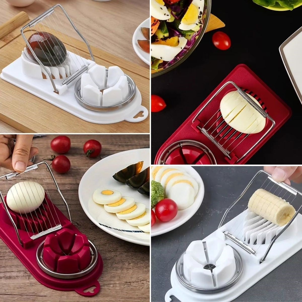 miorashop® Çok Fonksiyonlu Eşit Yumurta ,Meyve Dilimleyici Kesici Aparat