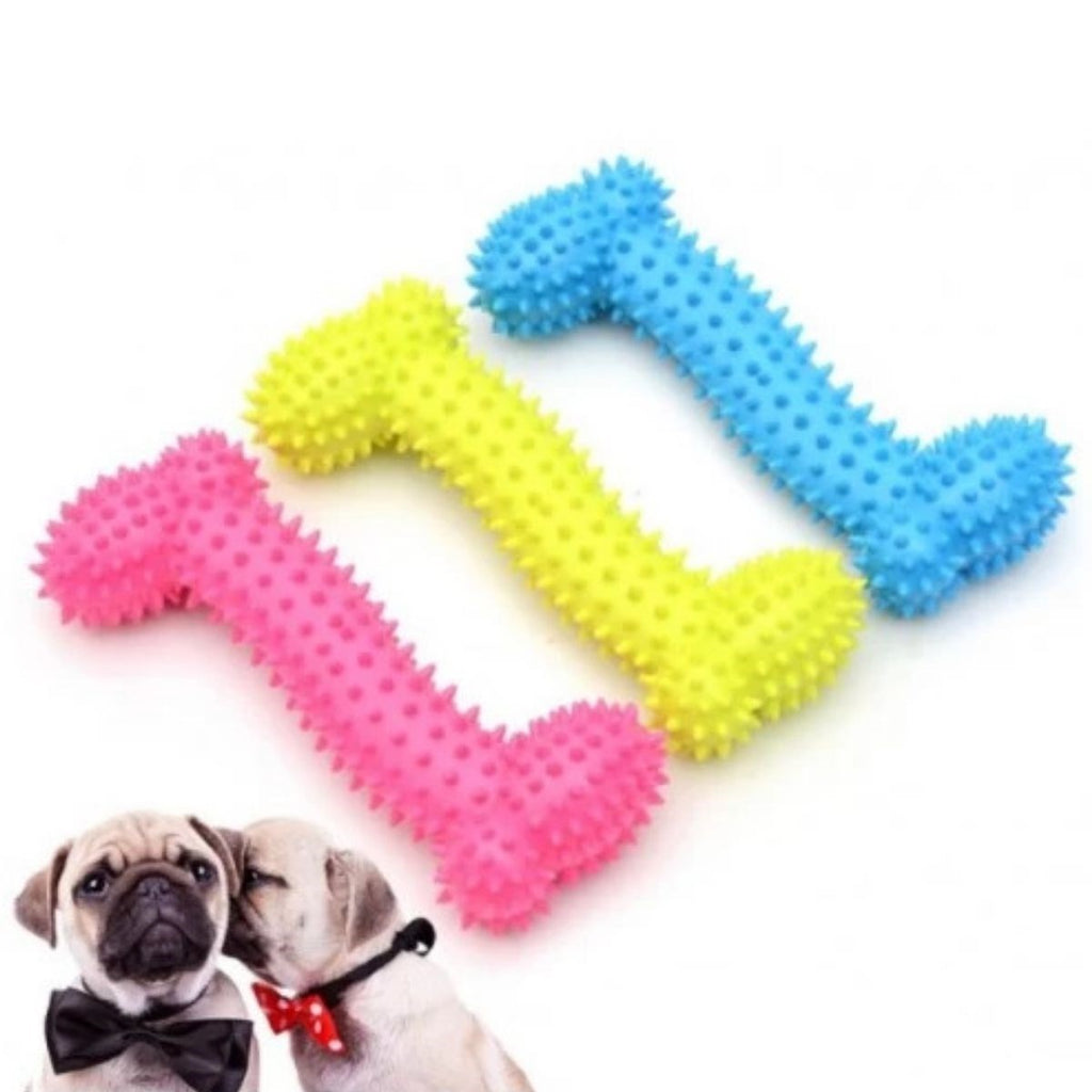 miorashop® Tiny Kemik Oyuncağı Tırtıklı Yüzey Küçük Kemik Plastik Köpek Oyuncağı