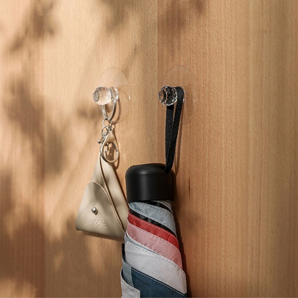 miorashop® 2 Adet Kristal Kendiliğinden Güçlü Yapışkanlı Kulp Askısı Tutma Kolu