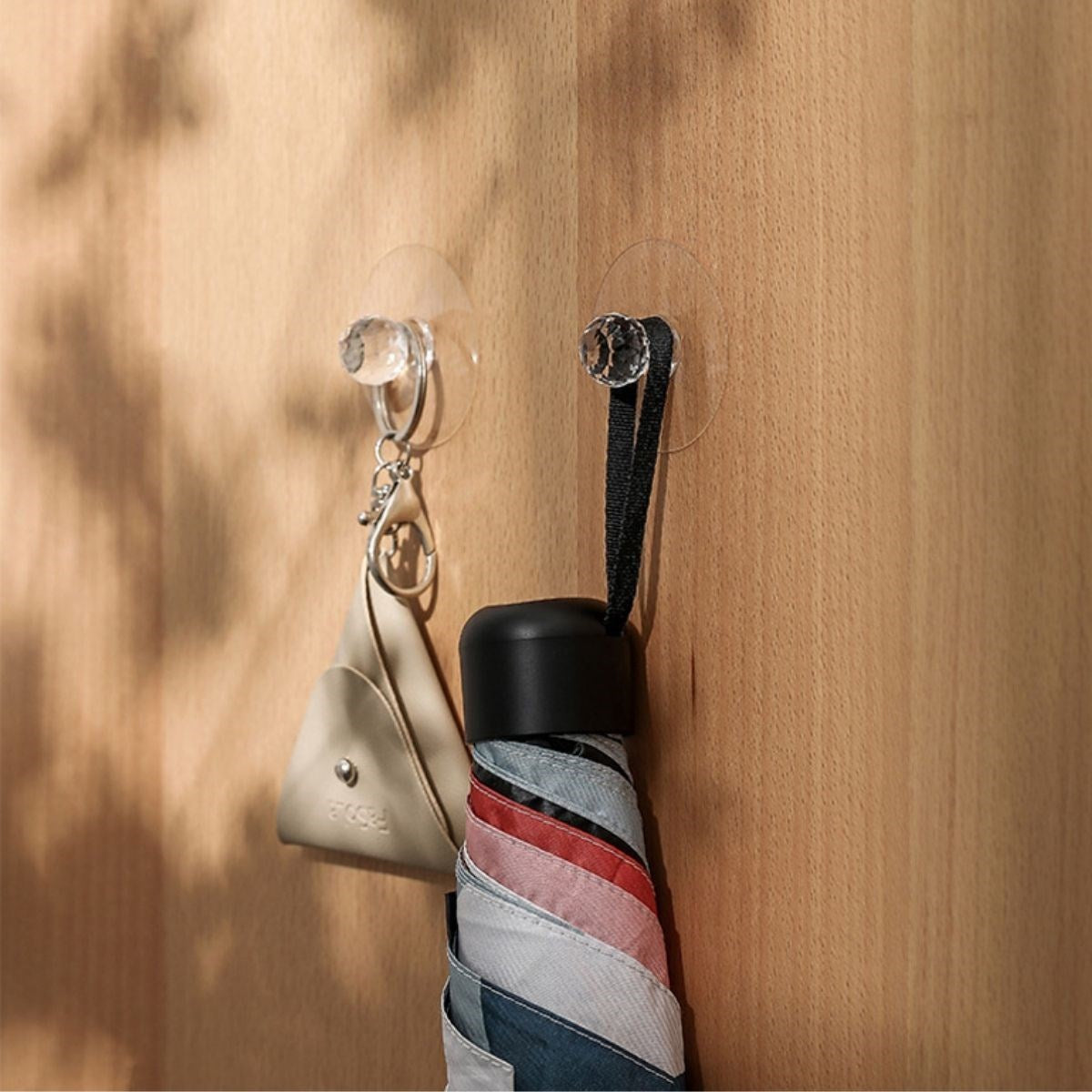 miorashop® 2 Adet Kristal Kendiliğinden Güçlü Yapışkanlı Kulp Askısı Tutma Kolu
