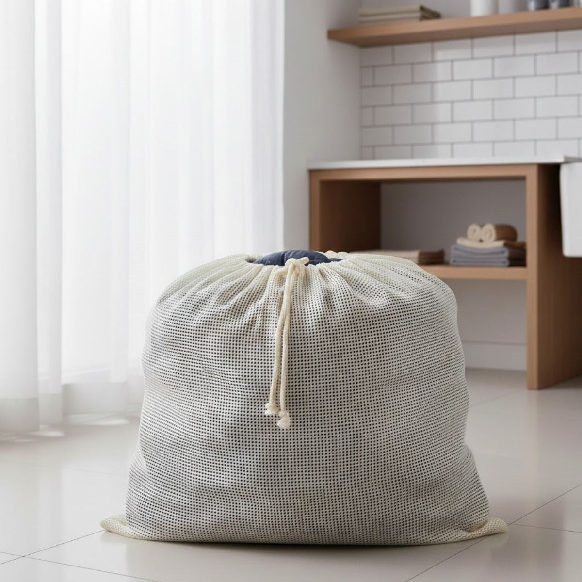 miorashop® Battal Boy 120x150 cm Mont ve perde Yıkama Filesi–Extra Büyük, Dayanıklı, Nefes Alabilir Çamaşır Koruma Torbası