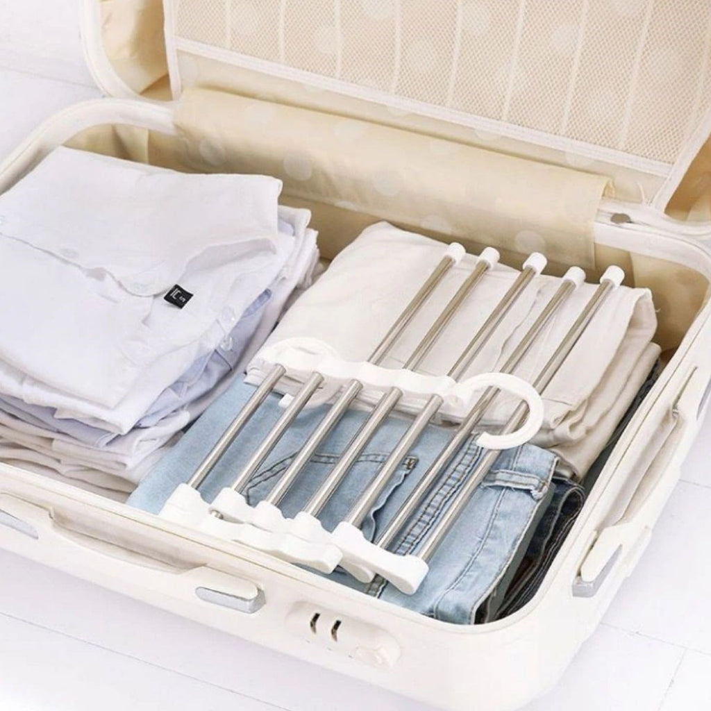 miorashop®  Hareketli Dolap İçi Pantolon Kravat Şal Askı Sistemi Düzenleyici Katmanlı Askılık Organizer