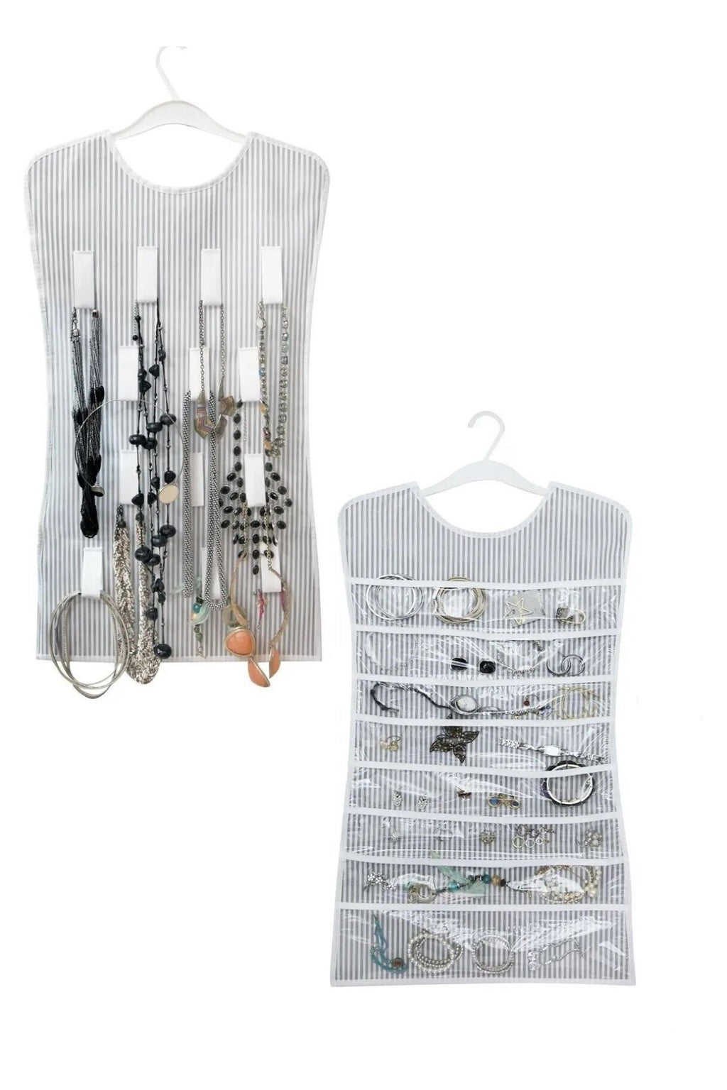 miorashop® Elbise Şeklinde Takı Düzenleyici İki Taraflı Mücevherler Ve Takılar İçin Takı Organizer
