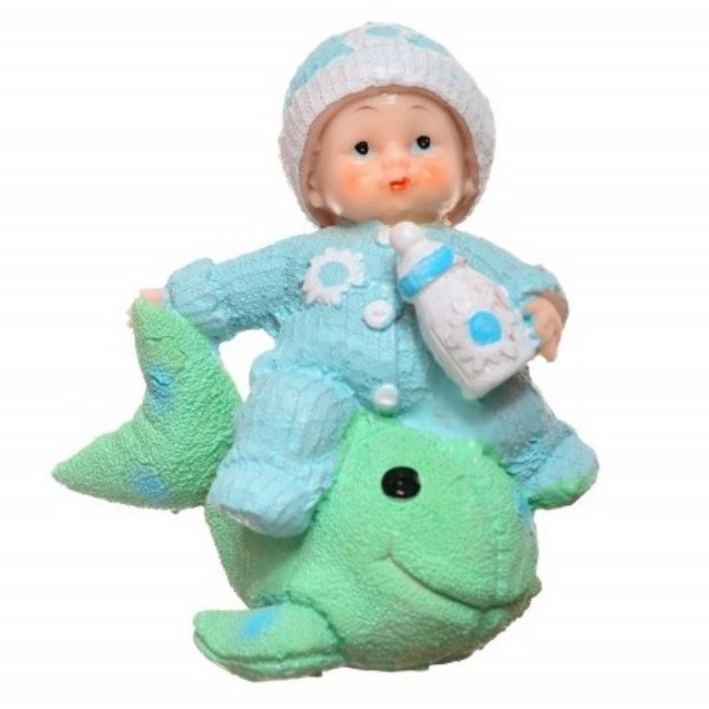 miorashop® Decotown Hediyelik Sevimli Mavi Bebek Biblo Polyester Süs Eşyası