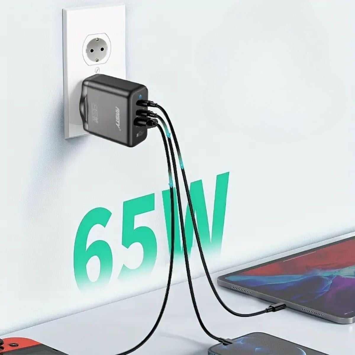 miorashop® 65W Hızlı Şarj Edebilen TYPE C uçlu Şarj Aleti