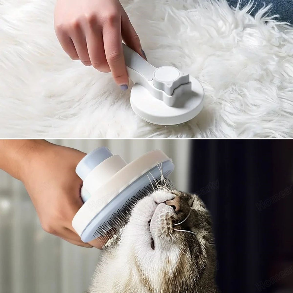 miorashop® Basmalı Kedi Köpek Tüy Toparlayıcı Masaj Etkili Pet Fırçası