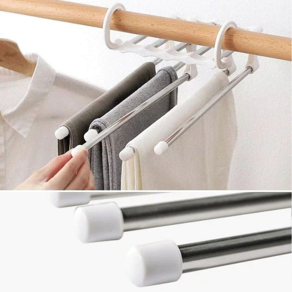 miorashop®  Hareketli Dolap İçi Pantolon Kravat Şal Askı Sistemi Düzenleyici Katmanlı Askılık Organizer