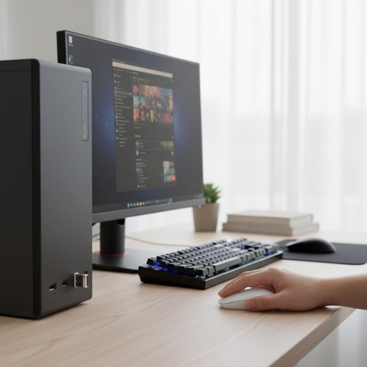 miorashop® Beyaz Renkli Ergonomik Sessiz Kablosuz Mouse – USB Alıcılı, Ofis ve Oyun İçin Konforlu Bilgisayar Faresi MS6310