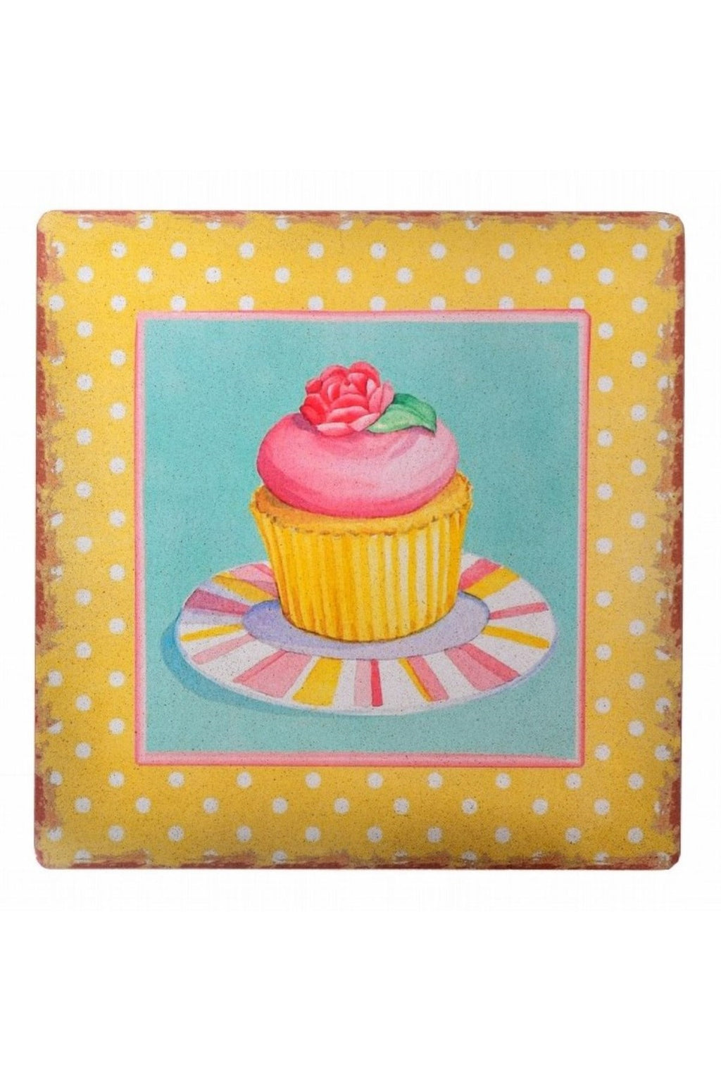 miorashop® Decotown Duvar Panosu 40*40 Cup Cake Muffin Motifli Duvar Süsü