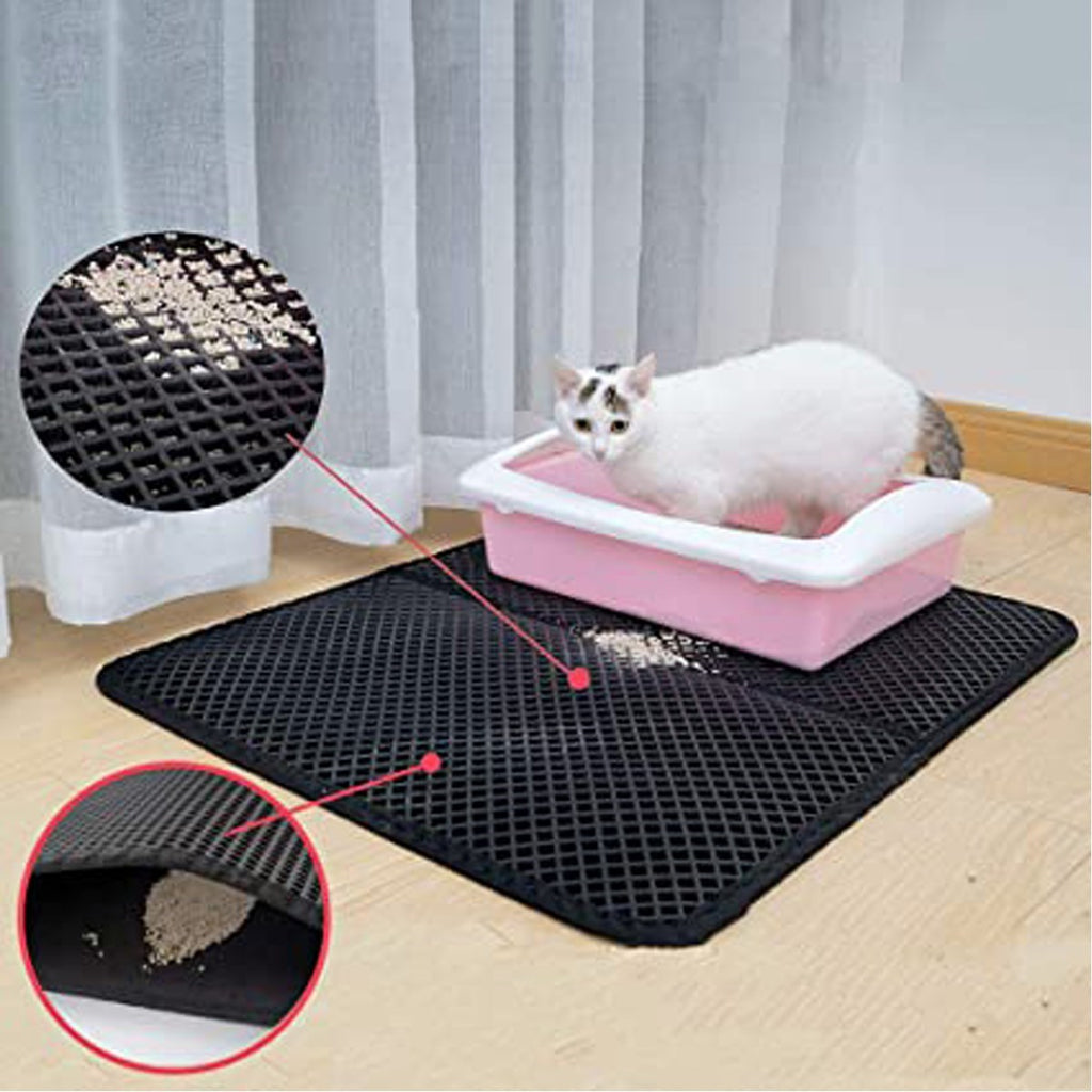 miorashop® Kedi Tuvalet Önü Kum Toplayıcı Temizleyici Elekli Gri Paspas