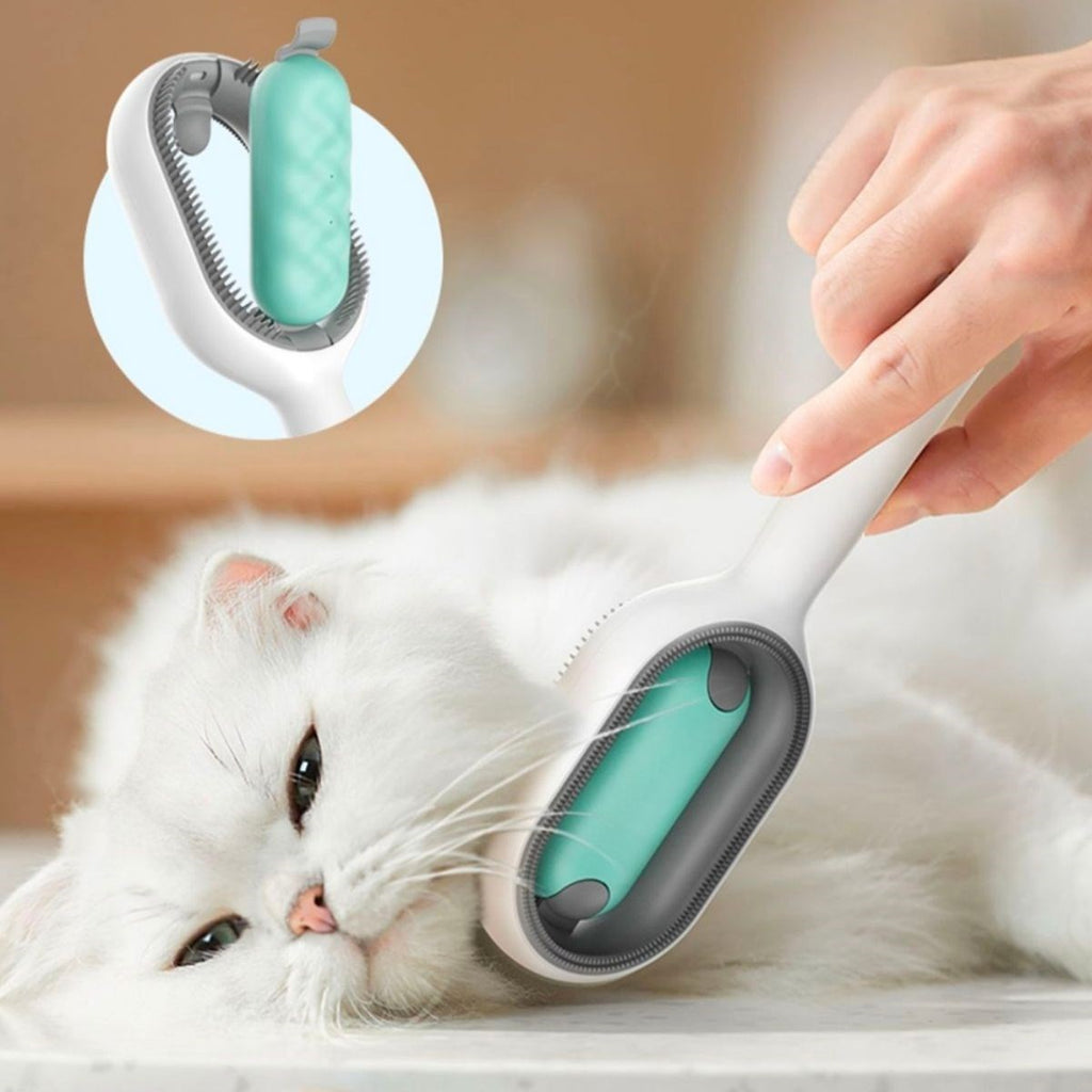 miorashop® Evcil Hayvanlar İçin Çift Taraflı Pet Fırçası Nemli Tüy Tarama Tarağı
