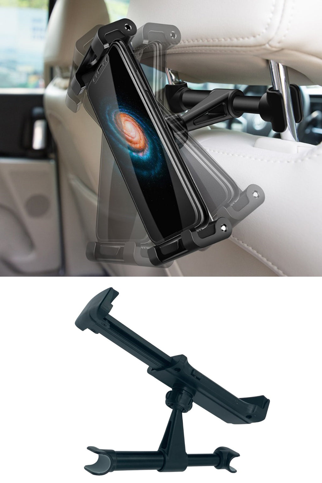 miorashop® Oto Koltuk Arkası Telefon Tablet Tutucu Ayarlanabilir 360 Derece Dönebilen Pratik Stand