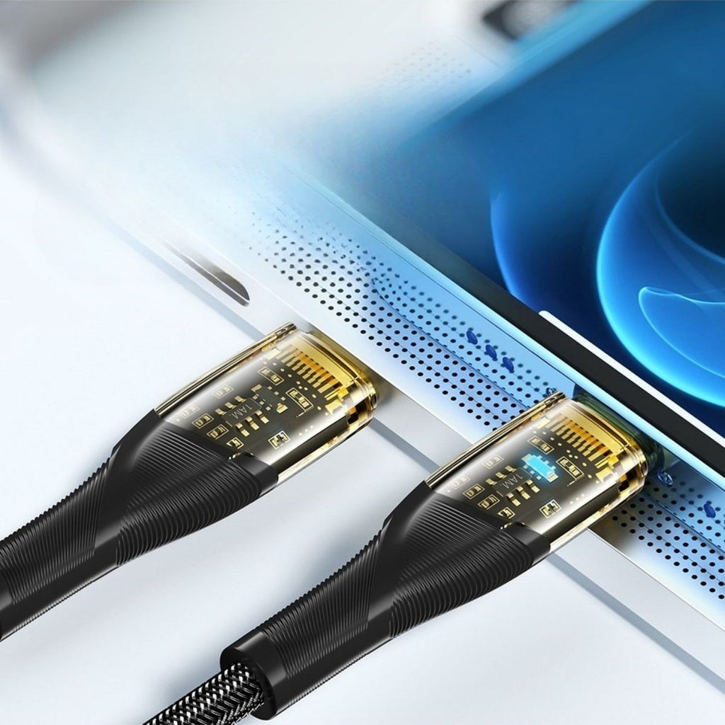 miorashop® Led Işık Uçlu Sağlam İp Kablolu USB to Lightning Hızlı Şarj Kablosu