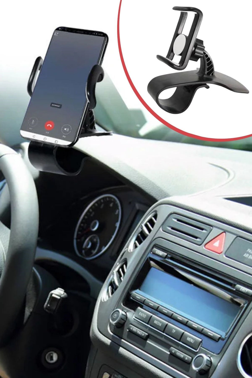 miorashop® Araç İçi Konsola Takılan Döner Başlıklı Telefon Kıskacı Telefon Tutucu