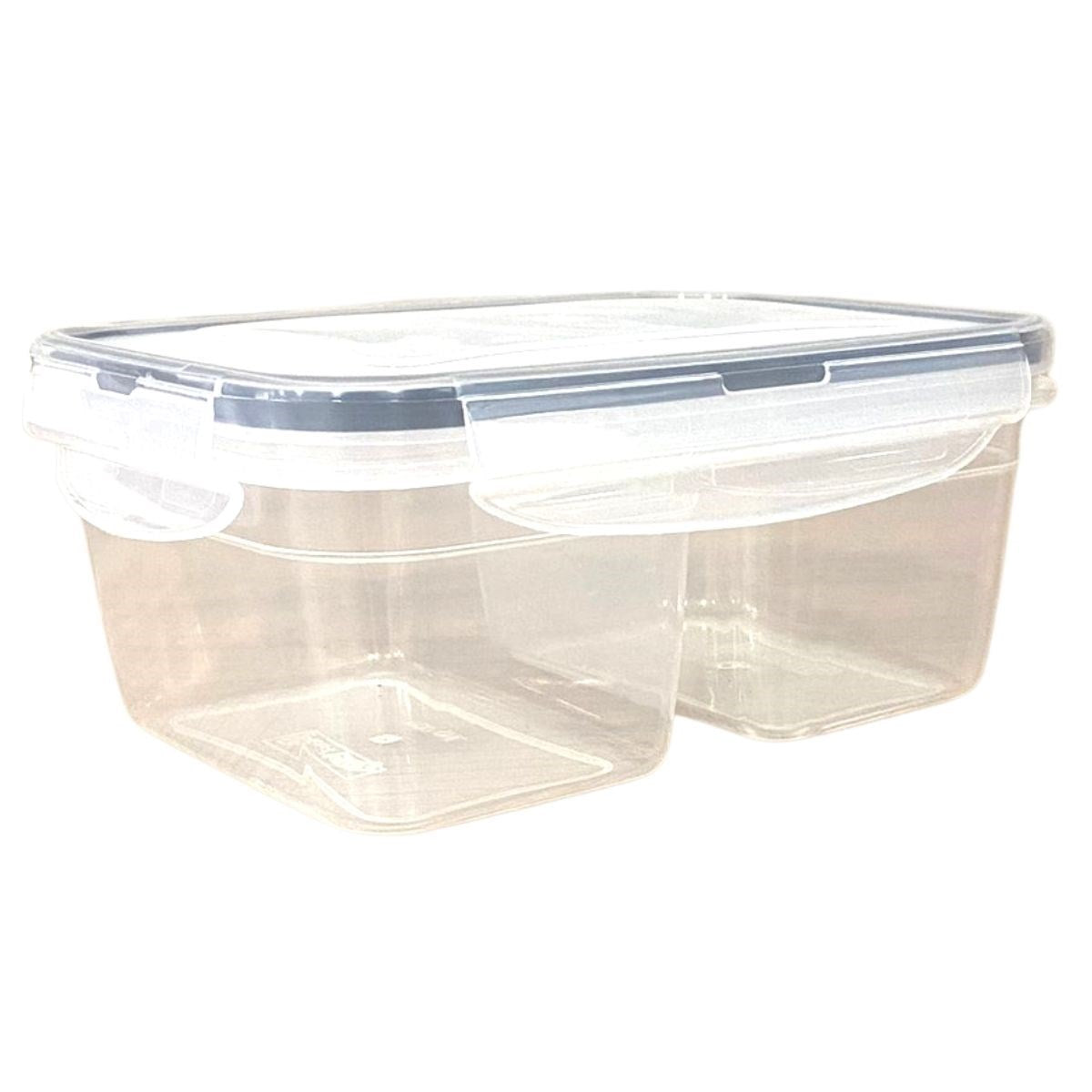 miorashop® 2 Bölmeli 0,45+0,45 Litre Kilitli Kapaklı Erzak Saklama Kabı LC-524