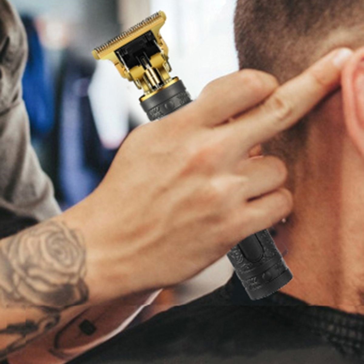 miorashop® Vintage Görünümlü Güçlü 4 Farklı Başlıklı USB ŞarjlI Manuel Tıraş Makinası