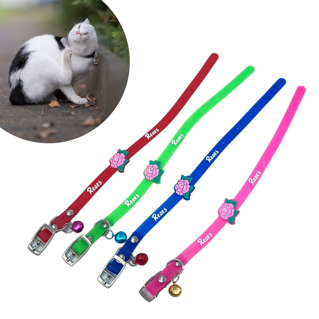 miorashop® Çıngıraklı Zilli Sevimli Renkli Slikon Kedi Köpek Boyun Tasması