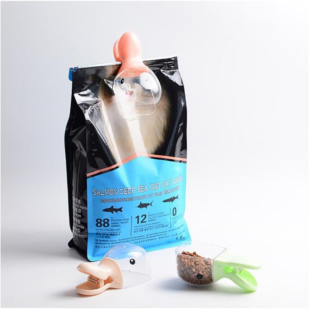 miorashop® Ördek Tasarımlı Mandallı Tazelik Koruyan Ölçekli Kuru Mama Kaşığı Mama Ölçeği