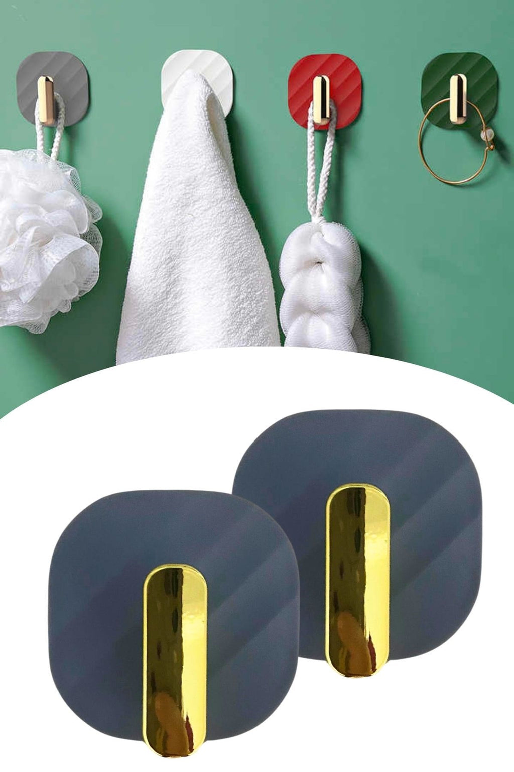 miorashop®  2li Yapışkanlı Retro Askılık Dolap Kapak Kulpu Gri
