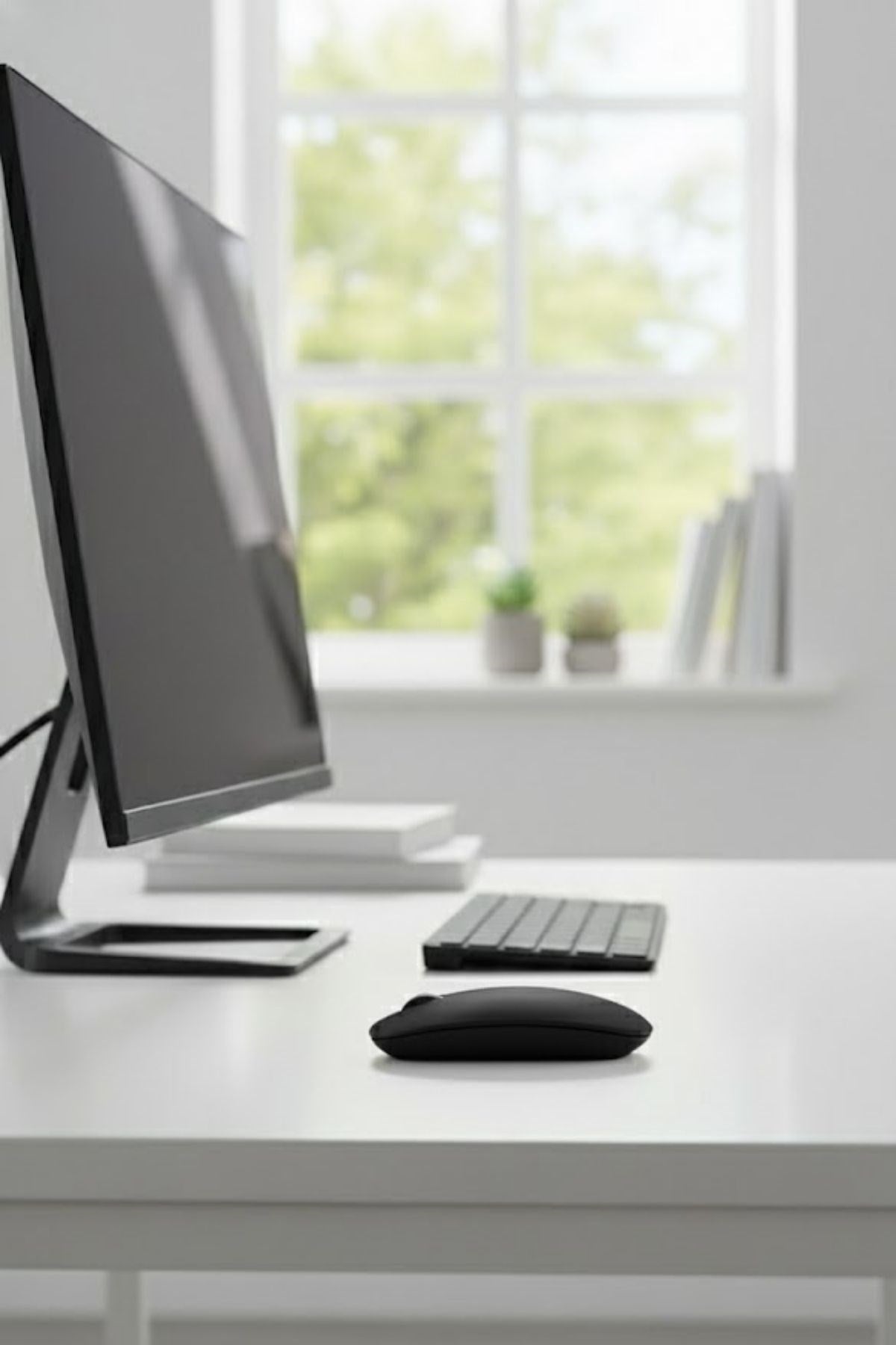 miorashop® Siyah Renkli Ergonomik Sessiz Kablosuz Mouse – USB Alıcılı, Ofis ve Oyun İçin Konforlu Bilgisayar Faresi MS6310