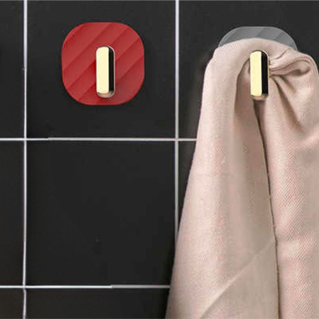 miorashop® 2li Yapışkanlı Retro Askılık Dolap Kapak Kulpu Kırmızı